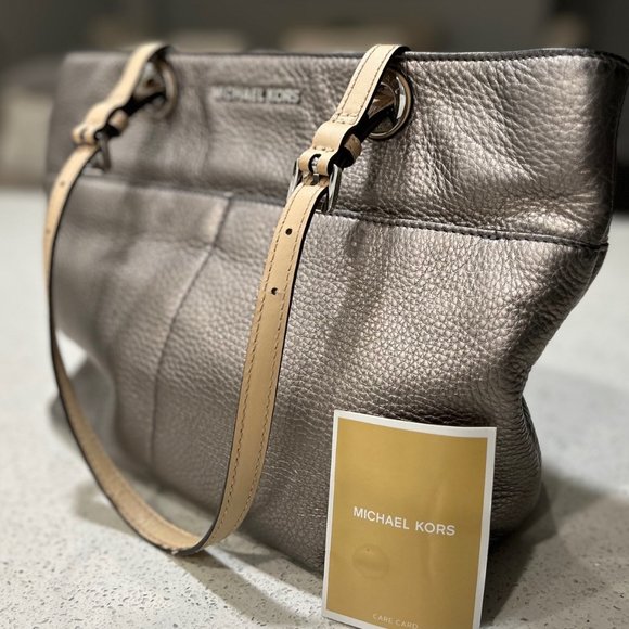 MICHAEL Michael Kors Metallic Silver/Gray Tote Bag - Picture 8 of 17